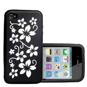  Brand New Case For The iPhone 4S 4 Siri Floral Silicone 
