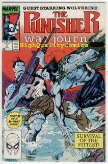 PUNISHER WAR JOURNAL #7, vs Wolverine,X Men,Jim Lee,NM+  