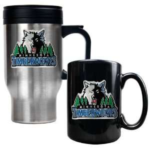  Minnesota Timberwolves Travel Mug & Ceramic Mug Set 