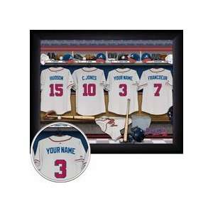  Atlanta Braves MLB Customized Locker Room 11 x 14 