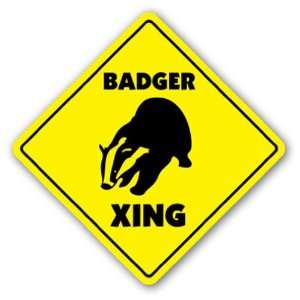  BADGER CROSSING Sign xing gift novelty teeth wisconsin 