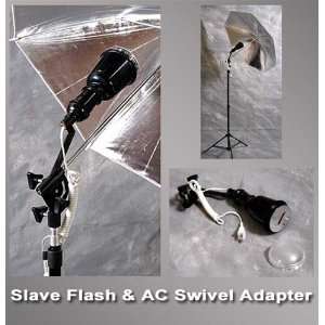    DMKFoto Slave Flash and Swivel AC Umbrella Adapter