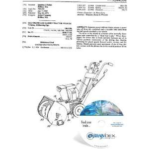   Patent CD for SELF PROPELLED GARDEN TRACTOR VEHICLE 