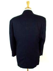 mens navy DKNY 2pc suit wool business CANADA executive 3btn sz LARGE 