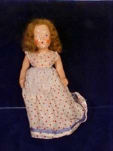 Vintage 1940s HOLLYWOOD Doll W Original Dress NR  