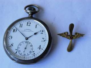 Unique silver Chronometer Oversize pocket watch by Juius Assmann 