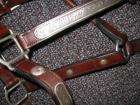 VOGT Leather Vintage Horse Show Halter Silver Bridle Large Buckles 
