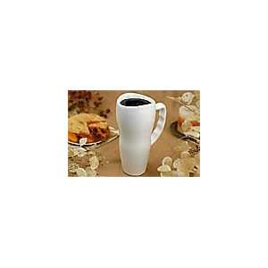 Scratch and Dent Made in the USA Ceramic 20 Ounce White Travel Mug 