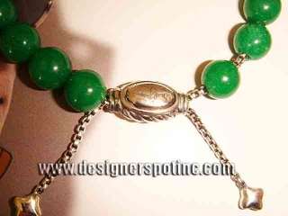 New David Yurman Womens DY Elements Green Onyx Spiritual Bracelet 