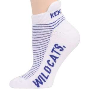  Kentucky Wildcats Ladies White Royal Blue Striped Ankle 