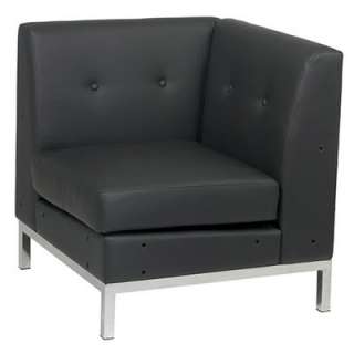   Piece Sectional Corner Sofa Set in Black or Espresso Faux Leather