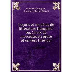   vers tirÃ©s de . Chapsal (Charles Pierre) Gustave Chouquet  Books