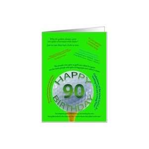  90th birthday golf jokes Card Toys & Games