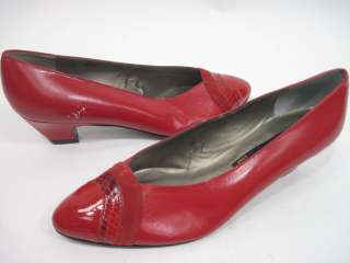VAN ELI EAST Red Python Leather Pumps Heels Shoes 8.5  