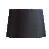 NEW 18 in. Wide Pinch Pleat Lamp Shade, Black, Faux Silk Fabric, Laura 