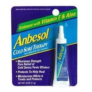  Anbesol Cold Sore Therapy Ointment with Vitamin E .25oz 