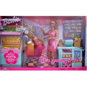  Barbie & Kelly LETS GROCERY SHOP 27 Piece Playset TOYSR 