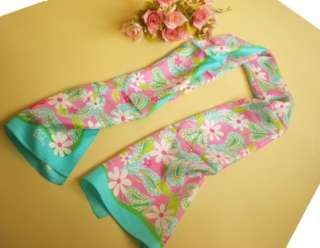 NEW Lilly Pulitzer breast cancer long silk scarf belt  