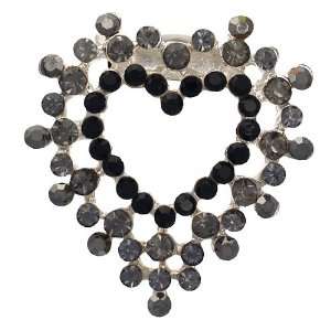  Cotinus Silver Black Grey Scarf Clip Jewelry