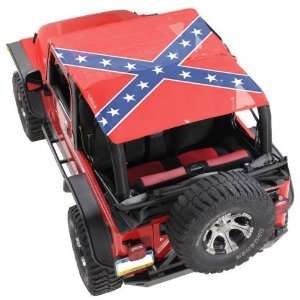   KoolBreez Sun Screen Jeep Top   Confederate Flag Automotive