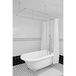 Spa Collection 53 inch Classic Clawfoot Tub and Shower Pack 