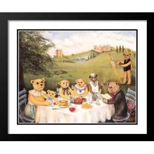   Double Matted Print 29x35 Teddy Bear Family Picnic
