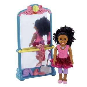   DOLL PLUS BALLET STAND WITH MIRROR   AA/AFRICAN AMERICAN Toys & Games