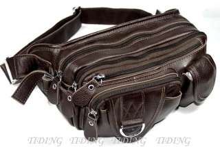 Men’s Top Leather Shoulder Sling Bags Backpack Case Messenger Bag 