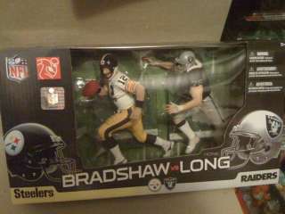   Steelers Terry Bradshaw Raiders Howie Long Action Figure 2 pack  