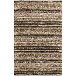 Brown/ Tan Stripe Rug (56 x 79)  
