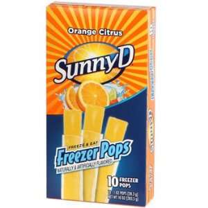 SunnyD Orange Citrus Freezer Pops Box Grocery & Gourmet Food