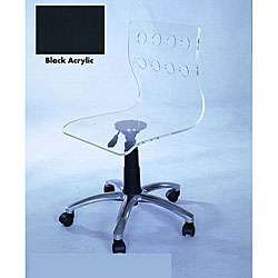 Acrylic Rolling Office Chair  