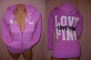 NWT Victorias Secret LOVE PINK Signature Fit HOODIE Acid Wash 