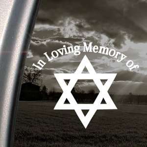  In Loving Memory Star David Decal Window Sticker 