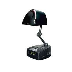 AM/FM Clock Radio and Table Lamp Combo  