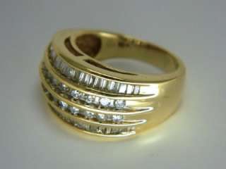   DIAMOND WEDDING BAND or ANNIVERSARY COCKTAIL RING Yellow Gold  