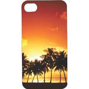 Rubber Case Custom Designed Sunset Behind Palms iPhone Case for iPhone 