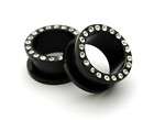 Pair Pink CZ Screw on Tunnels gauges plugs PICK SIZE  