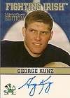2003 TK LEGACY SIGNATURE EDITION NOTRE DAME IRISH GEORGE KUNZ CARD 