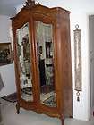 Beautiful Estate Antique Armoire Wardrobe carved top