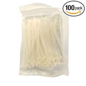  Leviton 12540 4WH  4 Inch Cable Ties, White, 100 Pack 
