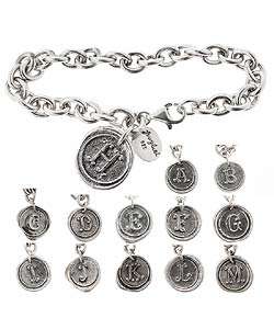   Poetic Sterling Silver Insignia Round Bracelet (A M)  