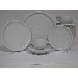 Weimar White 7 piece Porcelain Dinnerware Set  