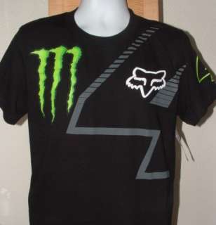 Brand New Fox Racing/Monster RC Black T Shirt SM  