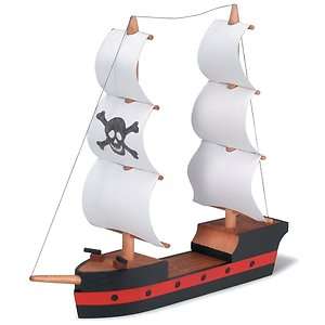 Wooden Pirate Ship Model Kit   Built Your Own Sailboat  