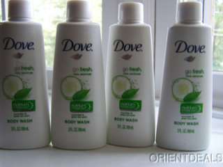 New Dove Go Fresh Cool Moisture Body Wash 3 oz each  