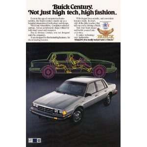 Print Ad 1983 Buick Century Not just high tech Buick  