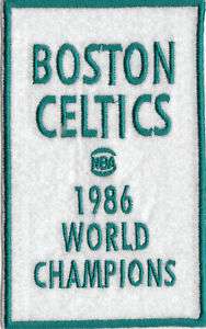 Boston Celtics 1986 NBA World Champions 5 PATCH  