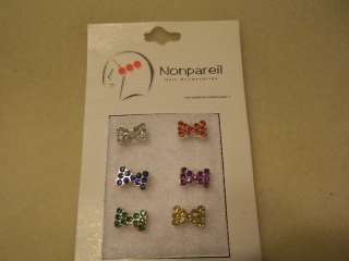 Asst Bow Hair Jewelry Rhinestones  Velcro Backing Good For 
