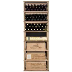  Poplar Unstained Rectangular Bin & Case Storage Wine Rack 